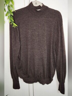 🤎 PAL ZILERI Mock Neck 100% Virgin Merino Wool Sweater 🤎
Made in Italy • Luxur